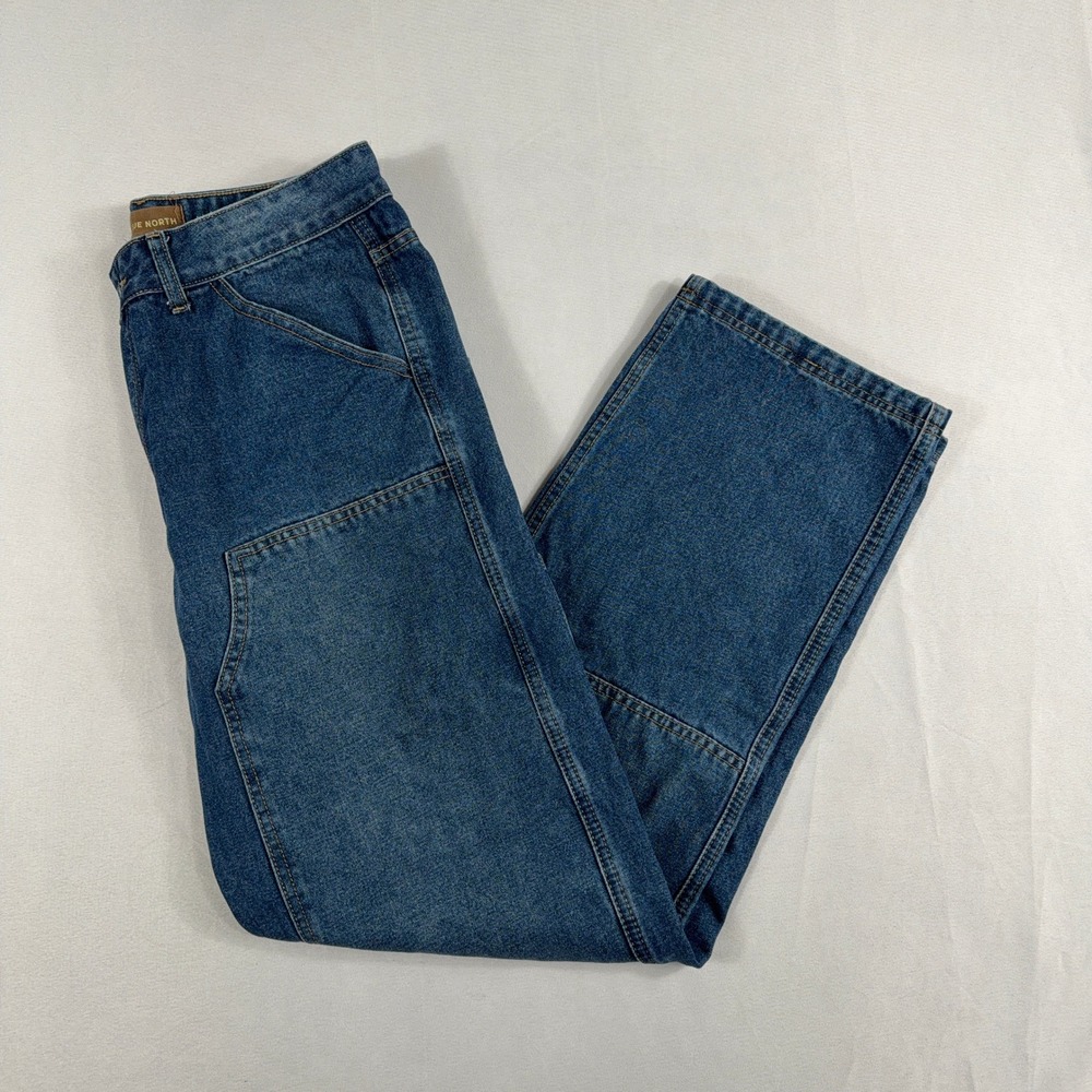 True‎ North Loose Utility Double Knee Carpenter Jeans Mens 34x32 Blue Streetwear